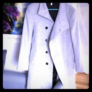 Gray Zara Man Peacoat